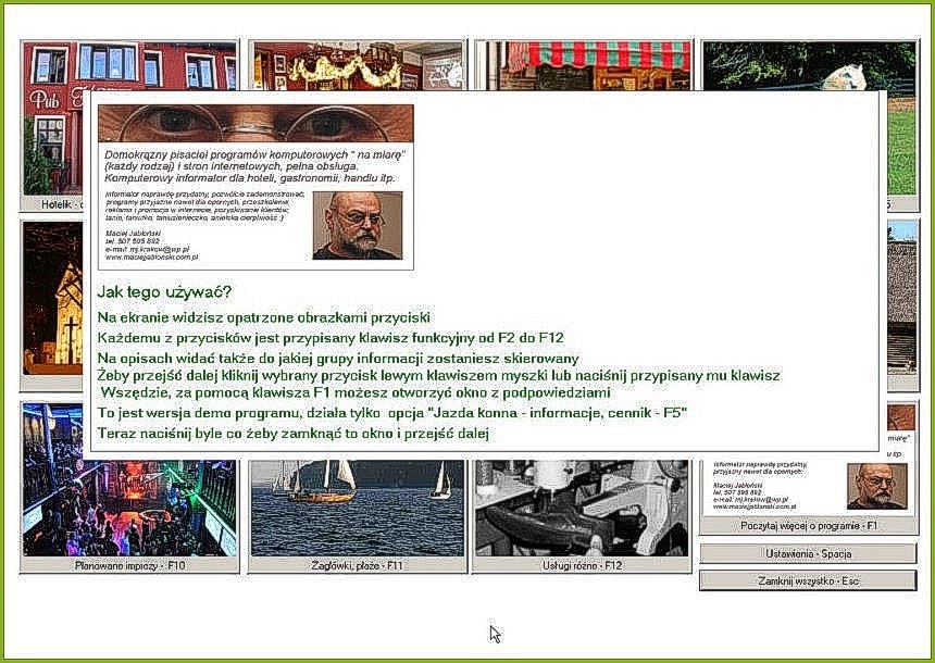 Informator komputerowy - okno głowne